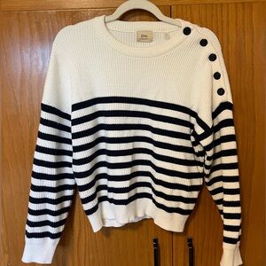 Elie Tahari Women's Striped Sweater - Blue and White